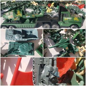 Vtg Army Men Toy Soldiers Lot 5.3 Lbs Tanks Vehicles Weapons Flags Accessories